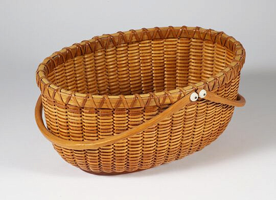 Paul Willer Oval Double Swing Handle Nantucket Basket