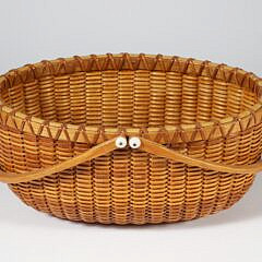 Paul Willer Oval Double Swing Handle Nantucket Basket