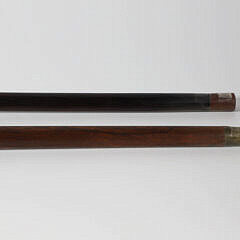 Two Whaler Made Turk’s Knot Grip Walking Sticks, 19th Century