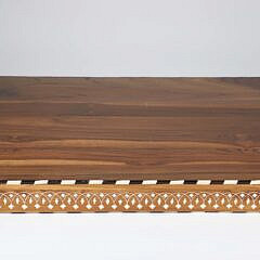 Teak Wood and Bone Elaborately Inlaid Serving Tray