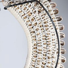 Papua Cowie Shell Bib Necklace on Custom Stand