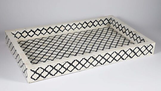Bone Inlaid Serving Tray