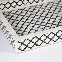 Bone Inlaid Serving Tray