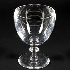 Set of Seven Signed Steuben Crystal Small Goblets