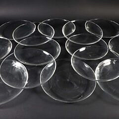 Set of 14 Steuben Glass Plates, signed in script