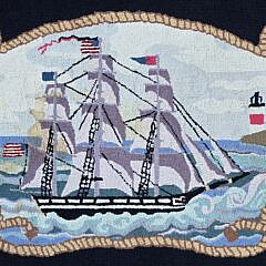 Vintage Claire Murray Nantucket Clipper Ship Hooked Rug