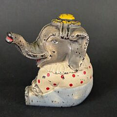 Antique Hubley Cast Iron Circus Elephant Still Bank, circa 1920s