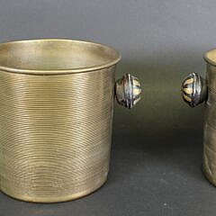 Pair of Vintage Brass Danish Ice Buckets, 20th century