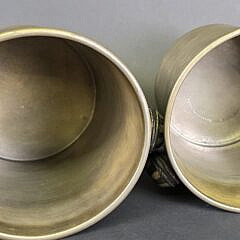 Pair of Vintage Brass Danish Ice Buckets, 20th century
