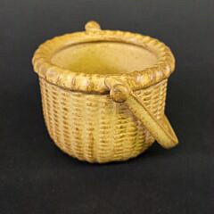Vintage George Davis Ceramic 2 Egg Nantucket Lightship Basket, 20th century