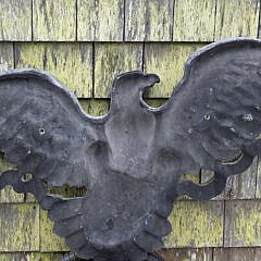 Vintage Heroic Metal Spread Winged Federal Eagle Wall Plaque Sculpture, 20th century