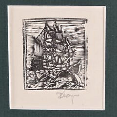 Three David Lazarus Nantucket Harbor Etchings