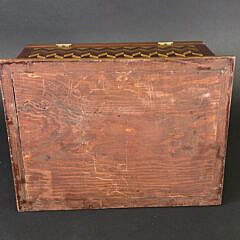 Antique Multiwood Geometric Inlaid Box, 19th century