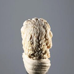Carved Gentleman Knob Walking Stick, 19th Century