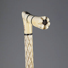 Whaler Made L-Grip Cane, 19th Century