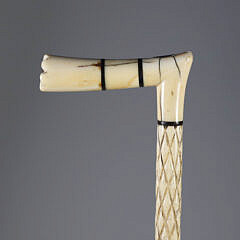 Whaler Made L-Grip Cane, 19th Century