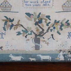 Elizabeth Wrathall Sampler “Her Work Aged Ten Years, 1813”