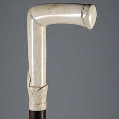 Whaler Made L-Grip Cane, 19th Century