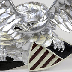 Louisburg Style Silver Gilt Carved Spread Winged Eagle