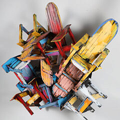 Paul Jacobsen Adirondack Chair Sculpture Wall Art