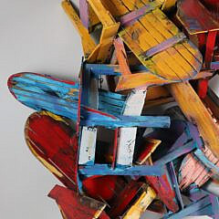 Paul Jacobsen Adirondack Chair Sculpture Wall Art