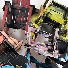 Paul Jacobsen Adirondack Chair Sculpture Wall Art