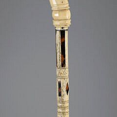 Whaler Made Walking Stick, 19th Century