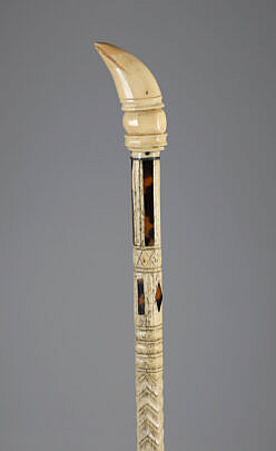 Whaler Made Walking Stick, 19th Century