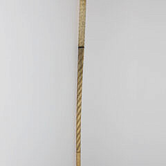 Whaler Made Antique Whale Tooth Grip Walking Stick, 19th Century