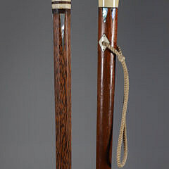 Two Whaler Made Walking Sticks, 19th Century