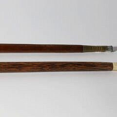 Two Whaler Made Walking Sticks, 19th Century