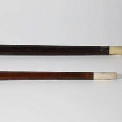 Two Whaler Made Walking Sticks, 19th Century
