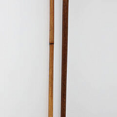 Two Whaler Made Walking Sticks, 19th Century