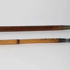 Two Whaler Made Walking Sticks, 19th Century