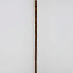 Carved Pistol Handle with Dog and Horse Walking Stick, 19th Century