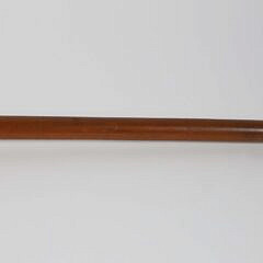 Carved Portrait of an Asian Gentleman Walking Stick, 19th Century