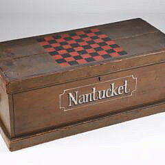 Nantucket Decorated Trunk with Game Board