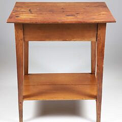 Hepplewhite Style Cherry Wood One Drawer Work Stand, 19th Century