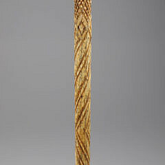 Whaler Made Paneled Knob Grip Walking Stick, 19th Century