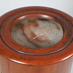 English Pot Table with Alabaster Insert, 19th Century