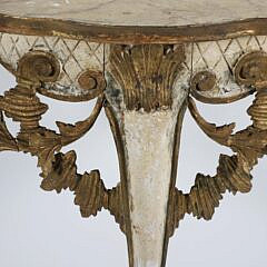 Italian Gilt and Paint Decorated Console Table, 19th Century