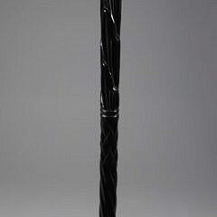 Three-Face carved Grip Walking Stick, 19th Century