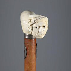 Whaler Made “Bird-Man” Grip Cane, 19th Century
