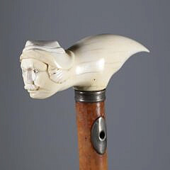 Whaler Made “Bird-Man” Grip Cane, 19th Century