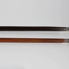 Two Whaler Made Clenched Fist Walking Sticks, 19th Century