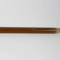 Carved Clown Head Wearing Cap Grip Walking Stick, 19th Century