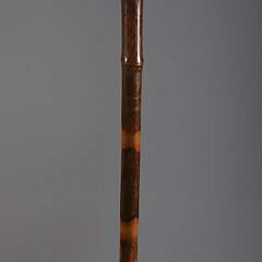 Mechanical Carved Skull Grip Walking Stick, 19th Century