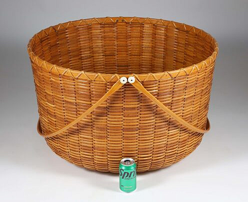 Paul Willer Very Large Round Double Swing Handle Nantucket Basket, circa 1982