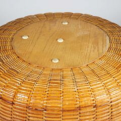 Paul Willer Very Large Round Double Swing Handle Nantucket Basket, circa 1982