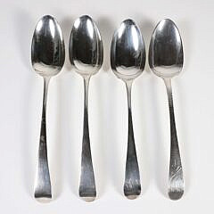 Four George III Sterling Silver Tablespoons
